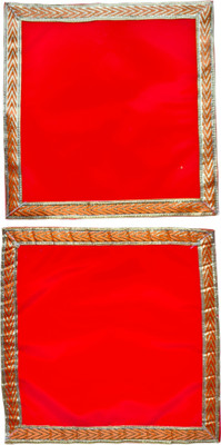 Hanu Creations Hindu Pooja Chowki Aasan Altar Cloth(Pack of 2)