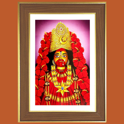 HitechMart Jai maa kali Photo Frame 10x14 Inches Religious Frame