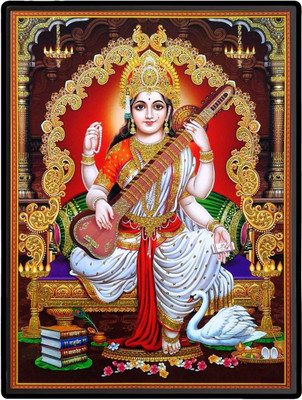 HitechMart Saraswati Laminated Photo Religious Frame