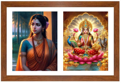 HitechMart Sita and lakshmi Photo Frame Religious Frame