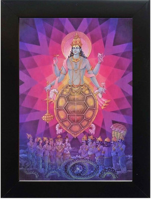 PY Creation Lord Vishnu Kurma Avatar (The Tortoise) Religious Frame