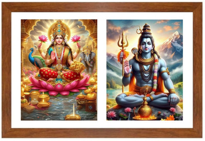 HitechMart Goddess lakshmi and lord shiva Photo Frame Religious Frame