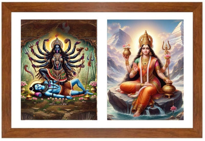 HitechMart Maa kali and Goddess Parvathi Photo Frame Religious Frame