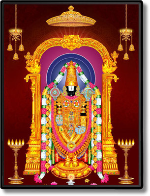 HitechMart Tirupati Balaji Laminated Photo Religious Frame