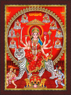 lyrarts durga maa Religious Frame