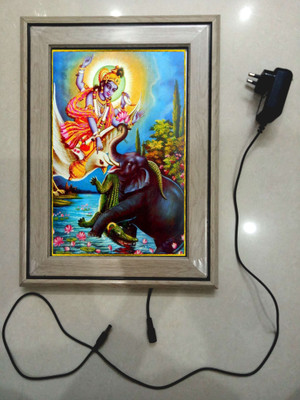 ANSHUL INTERNET , VISHNU WITH ELEPHENT , LED Religious Frame