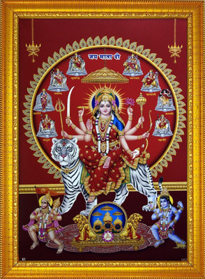 FRIZZY ARTS Goddess Durga Maa Religious Frame