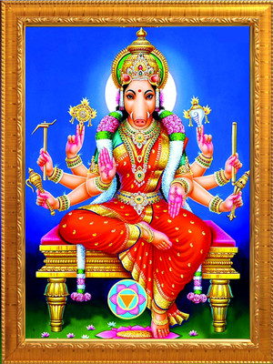 Sunframing Varahi Amman Devi ji photo frame with laminated sheet . size [ 5x7 inch ] Religious Frame
