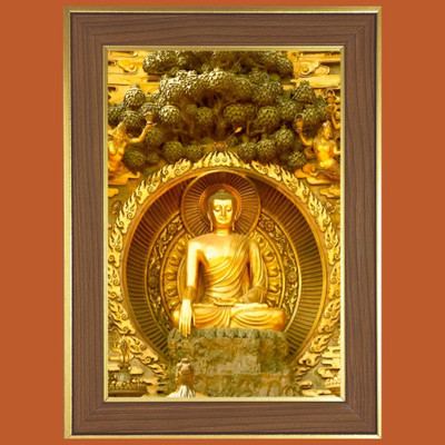 HitechMart Peaceful Buddha Photo Frame 10x14 Inches Religious Frame
