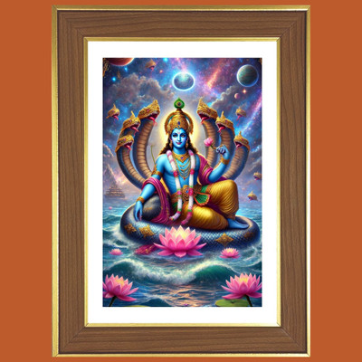 HitechMart Lord Vishnu Photo Frame 12x16 Inches Religious Frame