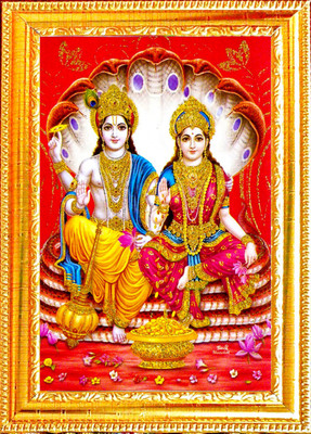SUNINOW Vishnu laxmi photo frame Religious Frame