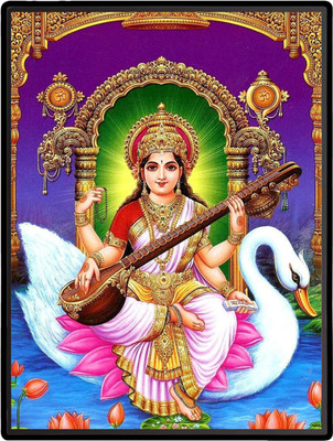 HitechMart Saraswati Laminated Photo Religious Frame