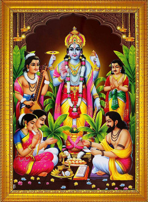DropTopDecor Lord Vishnu Ji Photo Frame Religious Frame