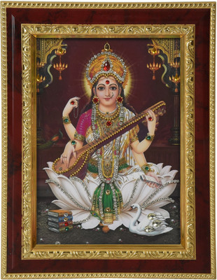 Strotam Goddess Saraswati Religious Frame