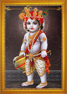 Darsh Craft Kanha Ji /Bal Gopal/Little Krishna.Krishna Religious Frame