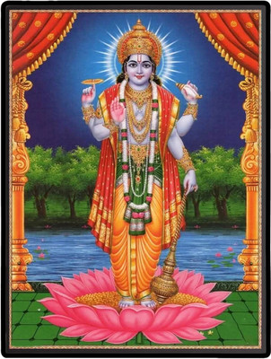 HitechMart Vishnu Laminated Photo Religious Frame