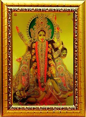 pcorporation Divine Protection: Maa Kali Blessed Water-Resistant Photo Religious Frame