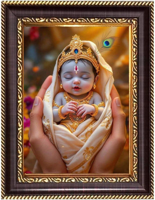 HitechMart Sri Veera Lakshmi Mata Photoframe 6.7x8.7 inches Religious Frame