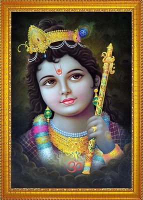 Darsh Craft Kanha Ji /Bal Gopal/Little Krishna.Krishna Religious Frame