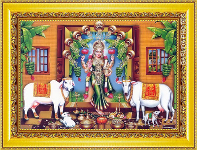 SAI BALAJI ACRALICS Gadapa Lakshmi Devi Photo Religious Frame