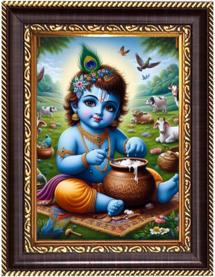 HitechMart Sri Maa Kali Photoframe 6.7x8.7 inches Religious Frame