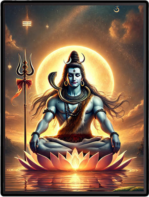 HitechMart Shiva Laminated Photo Religious Frame