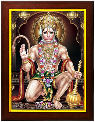Zig Zag Lord Hanuman ji Bajrangbali Religious Frame