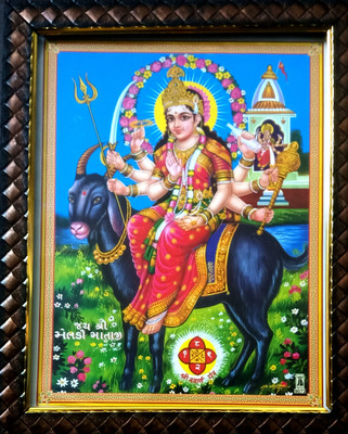VJ ENTERPRISES Meldi Maa Photo Frame Religious Frame