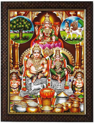 VJ ENTERPRISES Sri Goddess Kubera Lakshmi Photo Frame for Pooja Room Religious Frame