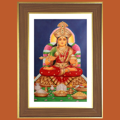 HitechMart Goddess Annapurna Devi Photo Frame 10x14 Inches Religious Frame