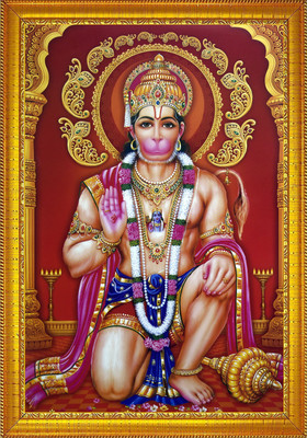 jog craft hanuman ji photo, bajrangbali photo, balaji photo frame, pawan putra photo Religious Frame