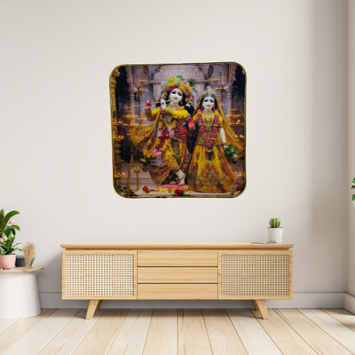 SHRI KHATU SHYAM CREATION Shri Khatu Shyam Creation Radha Krishna Photo Frame 12x12 Inches Religious Frame
