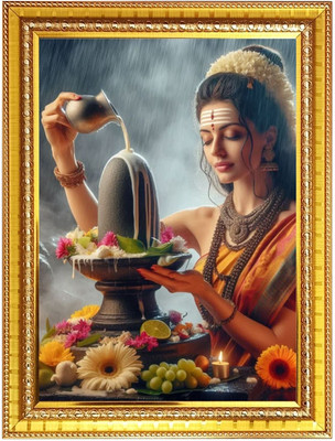 HitechMart Shiva linga Photo Frame 16x20 Inches Religious Frame
