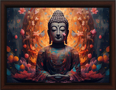 Masstone Lord Buddha Meditating Religious Frame
