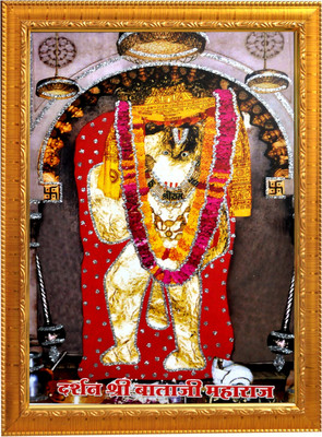 Sunframing Mehandipur balaji photo frame with laminated sheet . size [5x7 inch ] Religious Frame