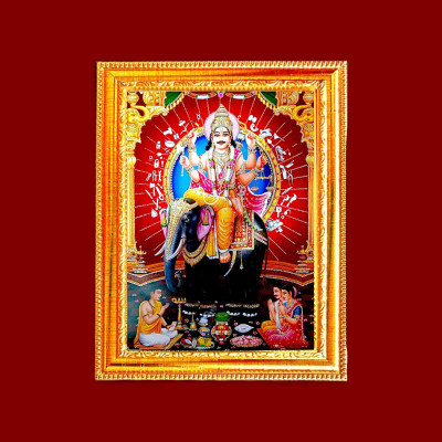 SUNINOW Silver zari vishwakarma ji photo frame Religious Frame