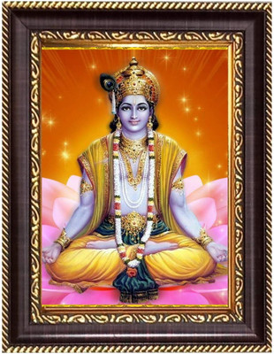 HitechMart Sri Maa Lakshmi Photoframe 12.7x14.7 inches Religious Frame