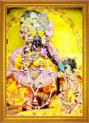 Framewave Radhavallabh Lal JI / Radha Krishna Full HD Photo Frame 5x7 Religious Frame