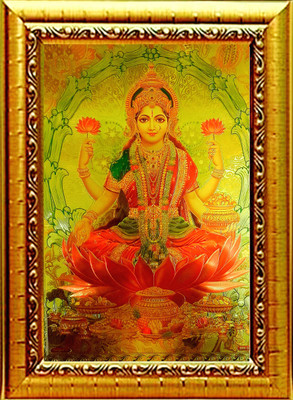pcorporation Maa DhanaLaxmi Blessing Frame: Eternal Protection and Divine Grace Religious Frame