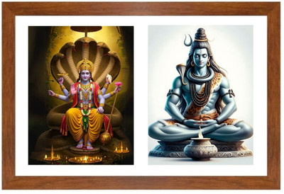 HitechMart Lord vishnu and shiva Photo Frame Religious Frame