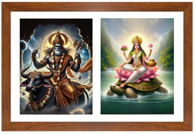HitechMart Yama and yamuna Photo Frame Religious Frame