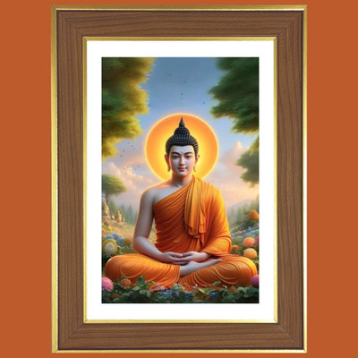 HitechMart Meditating Buddha Photo Frame 16x20 Inches Religious Frame