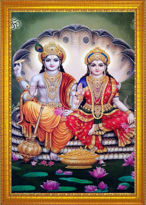 Darsh Craft Laxmi Narayn Ji/Sawamy Laxmi Narayan/Vishn Laxmi Ji Religious Frame