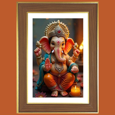 HitechMart Lord Ganapathi Photo Frame 18x22 Inches Religious Frame