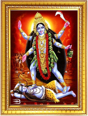 HitechMart Goddess Kali Photo Frame 10x14 Inches Religious Frame