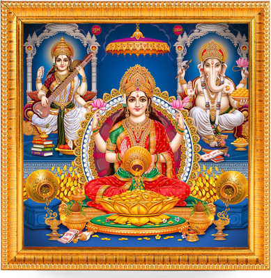 PrintShare Laxmi Maa Religious Frame