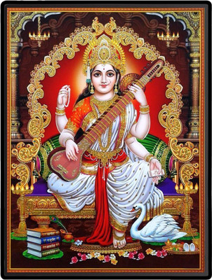 HitechMart Saraswati Laminated Photo Religious Frame