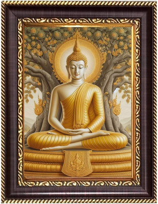 HitechMart Sri Maa Lakshmi and Sri Ganeshji Photoframe 6.7x8.7 inches Religious Frame