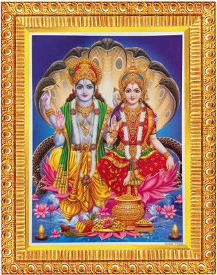 koshtak Vishnu Laxmi Photo Frame Puja Room /Temple /Worship/Wall Hanging/Gift/Home Decor Religious Frame