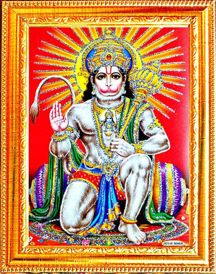 SUNINOW HANUMAN JI WITH RAM JI | HINDU GOD PHOTO FRAME Religious Frame